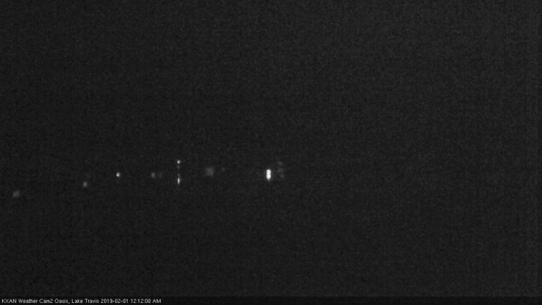 Lake Travis webcam, January 31, 2019 11:15 PM CT