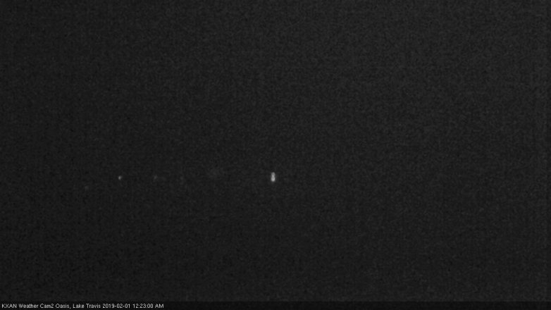 Lake Travis webcam, January 31, 2019 11:25 PM CT