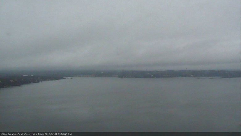 Lake Travis webcam, February 1, 2019 9:00 AM CT