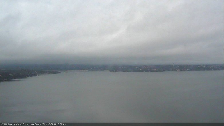 Lake Travis webcam, February 1, 2019 9:45 AM CT