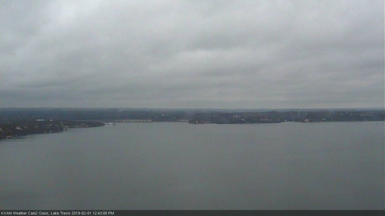 Lake Travis webcam, February 1, 2019 11:45 AM CT