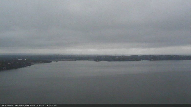 Lake Travis webcam, February 1, 2019 12:30 PM CT