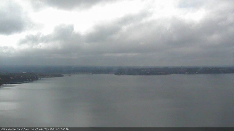 Lake Travis webcam, February 1, 2019 1:25 PM CT