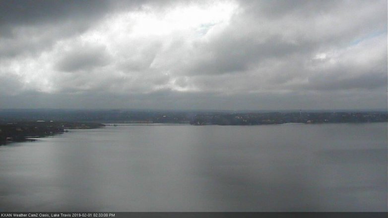 Lake Travis webcam, February 1, 2019 1:35 PM CT