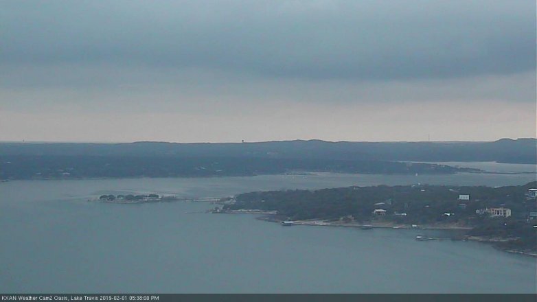 Lake Travis webcam, February 1, 2019 4:40 PM CT