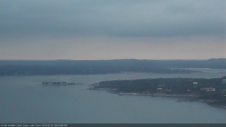 Lake Travis webcam, February 1, 2019 4:45 PM CT