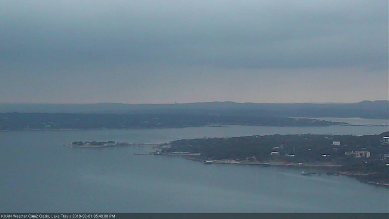 Lake Travis webcam, February 1, 2019 4:50 PM CT