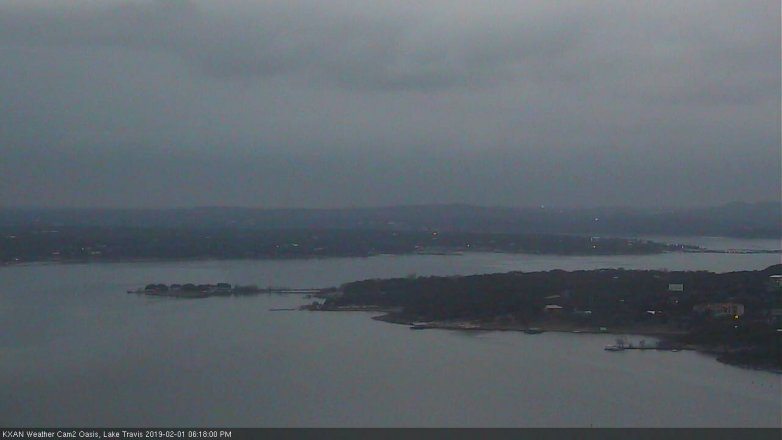 Lake Travis webcam, February 1, 2019 5:20 PM CT