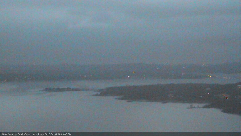 Lake Travis webcam, February 1, 2019 5:30 PM CT