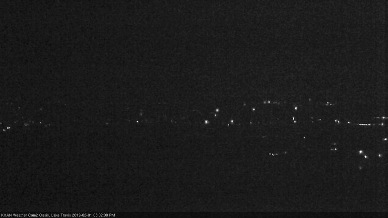 Lake Travis webcam, February 1, 2019 7:05 PM CT