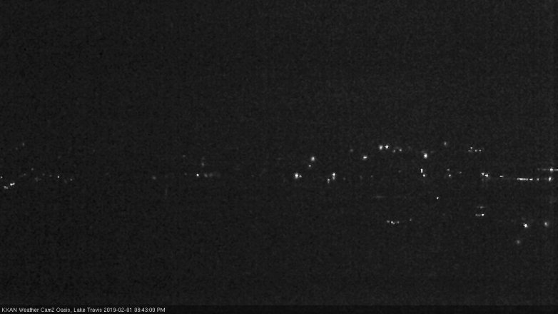 Lake Travis webcam, February 1, 2019 7:45 PM CT