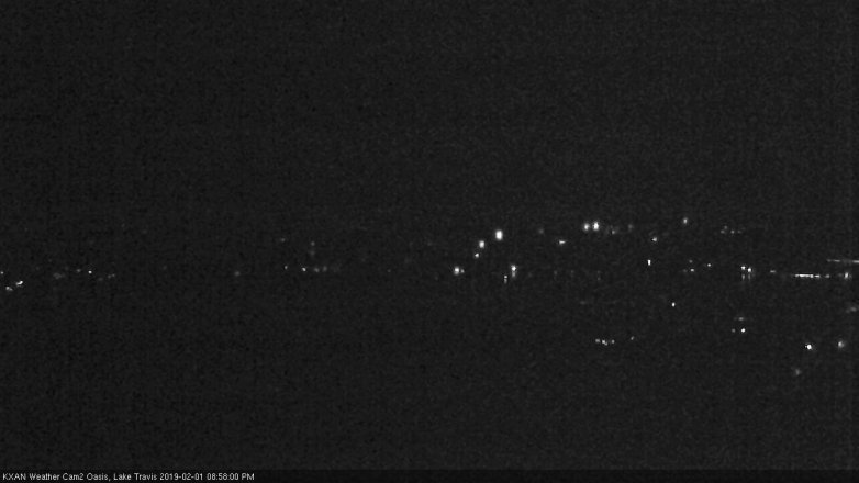 Lake Travis webcam, February 1, 2019 8:00 PM CT