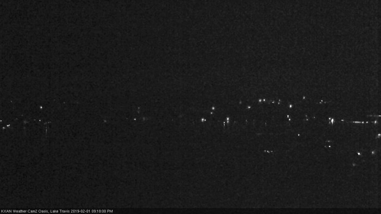 Lake Travis webcam, February 1, 2019 8:20 PM CT