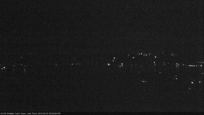 Lake Travis webcam, February 1, 2019 8:30 PM CT