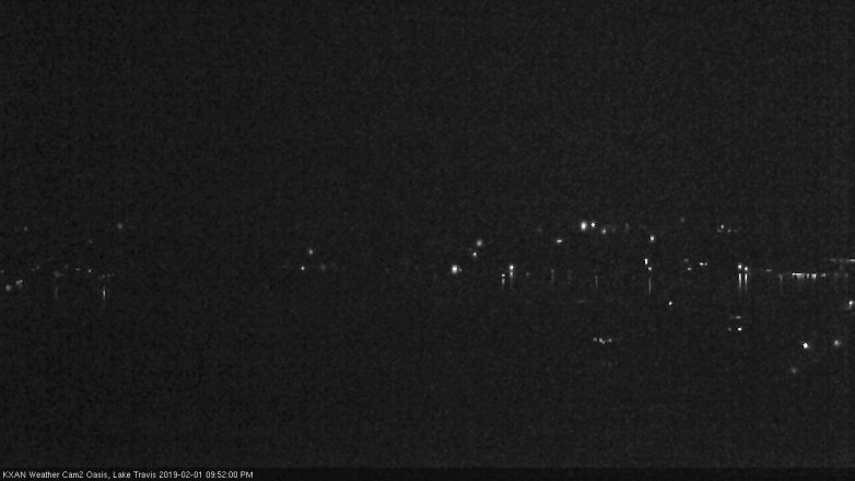 Lake Travis webcam, February 1, 2019 8:55 PM CT
