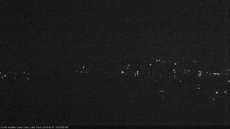 Lake Travis webcam, February 1, 2019 9:05 PM CT