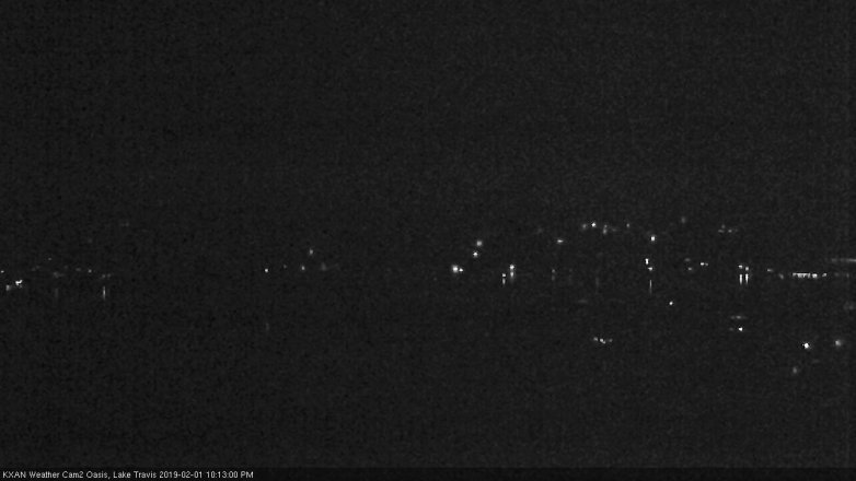 Lake Travis webcam, February 1, 2019 9:15 PM CT