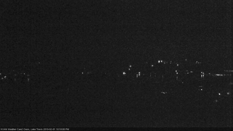 Lake Travis webcam, February 1, 2019 9:20 PM CT