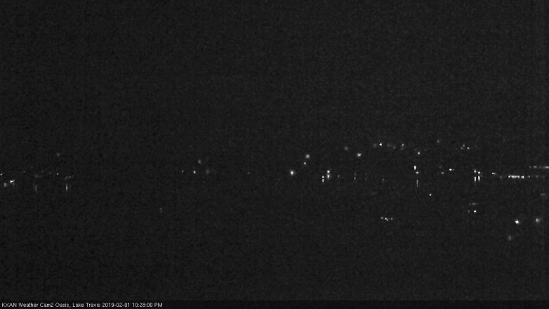 Lake Travis webcam, February 1, 2019 9:30 PM CT