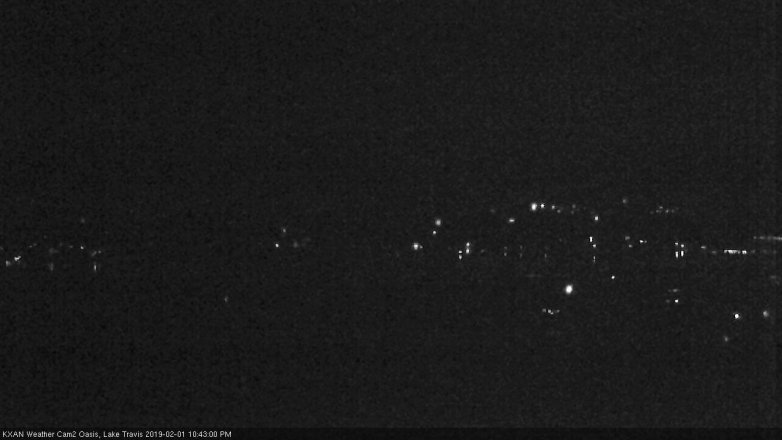 Lake Travis webcam, February 1, 2019 9:45 PM CT