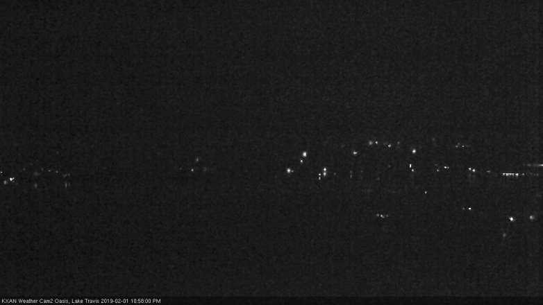 Lake Travis webcam, February 1, 2019 10:00 PM CT