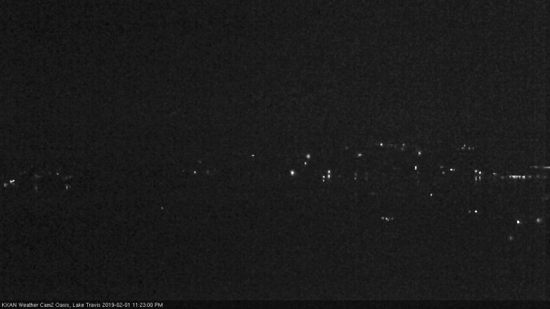 Lake Travis webcam, February 1, 2019 10:25 PM CT