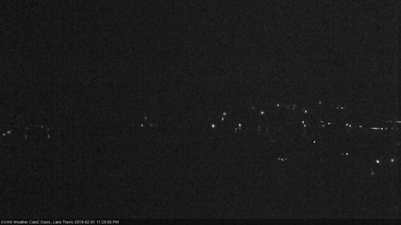 Lake Travis webcam, February 1, 2019 10:30 PM CT