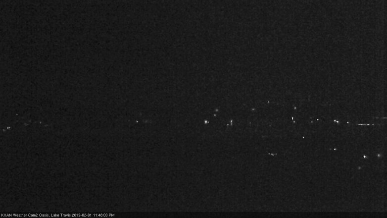 Lake Travis webcam, February 1, 2019 10:50 PM CT