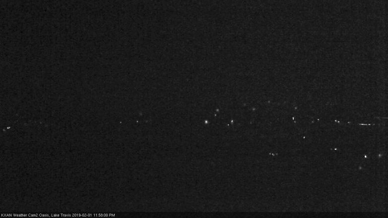 Lake Travis webcam, February 1, 2019 11:00 PM CT
