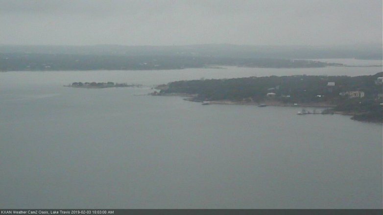 Lake Travis webcam, February 3, 2019 9:05 AM CT