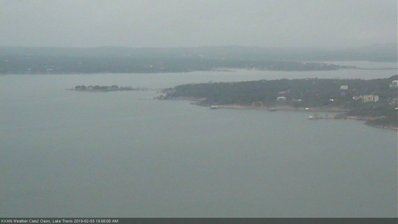 Lake Travis webcam, February 3, 2019 9:10 AM CT