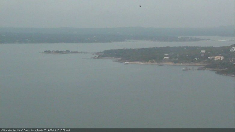 Lake Travis webcam, February 3, 2019 9:15 AM CT