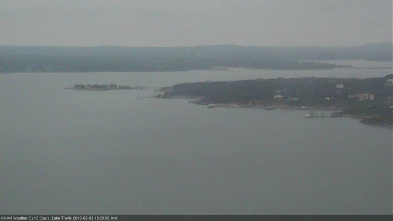 Lake Travis webcam, February 3, 2019 9:30 AM CT