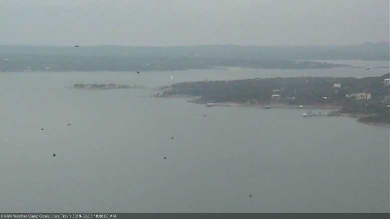 Lake Travis webcam, February 3, 2019 9:40 AM CT