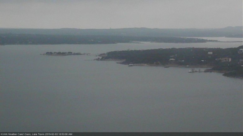 Lake Travis webcam, February 3, 2019 9:55 AM CT