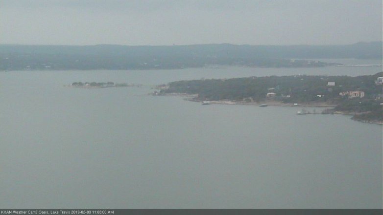 Lake Travis webcam, February 3, 2019 10:05 AM CT