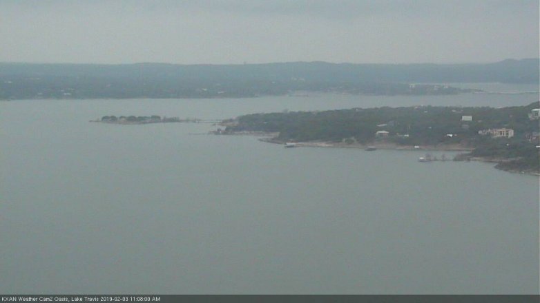 Lake Travis webcam, February 3, 2019 10:10 AM CT