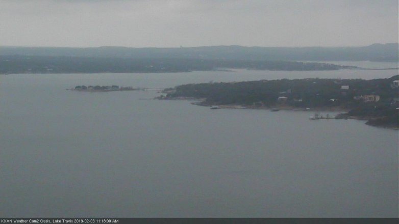 Lake Travis webcam, February 3, 2019 10:20 AM CT