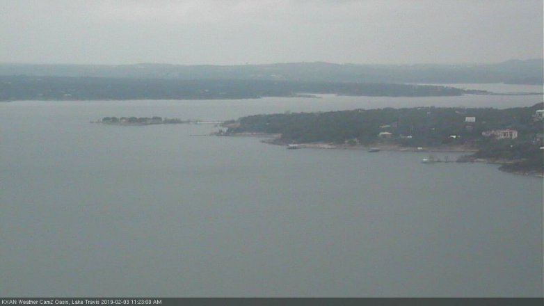 Lake Travis webcam, February 3, 2019 10:25 AM CT
