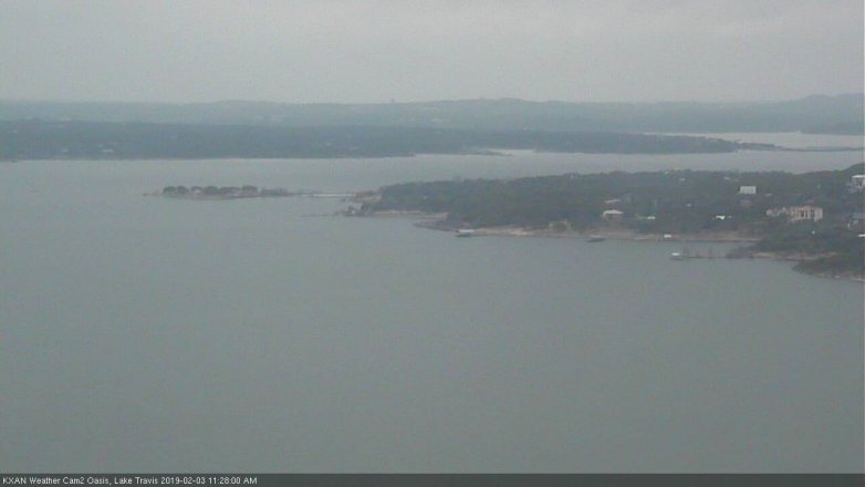 Lake Travis webcam, February 3, 2019 10:30 AM CT
