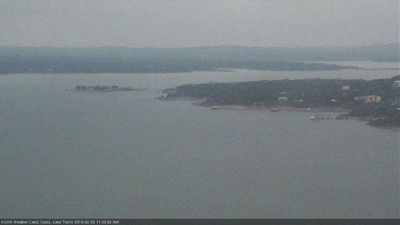 Lake Travis webcam, February 3, 2019 10:35 AM CT
