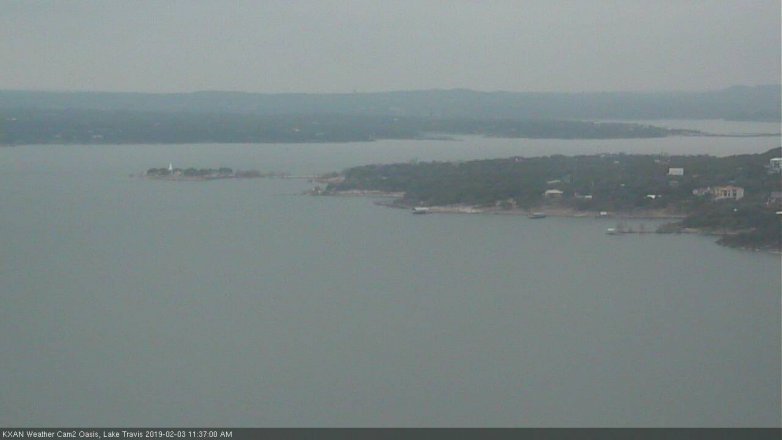 Lake Travis webcam, February 3, 2019 10:40 AM CT