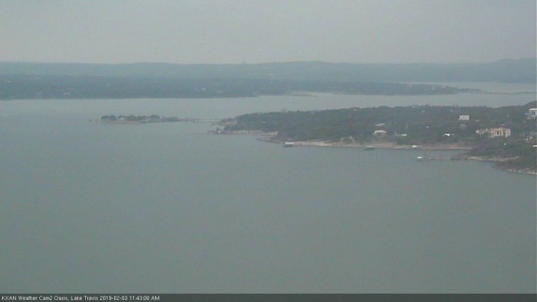 Lake Travis webcam, February 3, 2019 10:45 AM CT