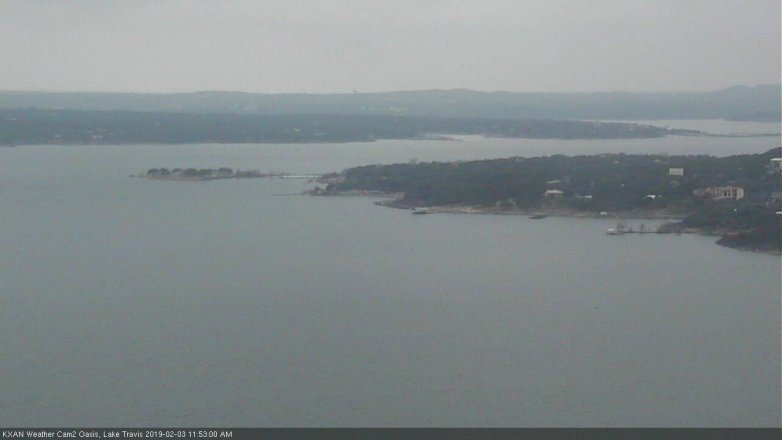 Lake Travis webcam, February 3, 2019 10:55 AM CT