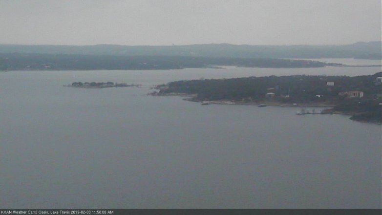 Lake Travis webcam, February 3, 2019 11:00 AM CT
