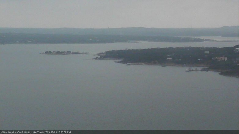 Lake Travis webcam, February 3, 2019 11:05 AM CT