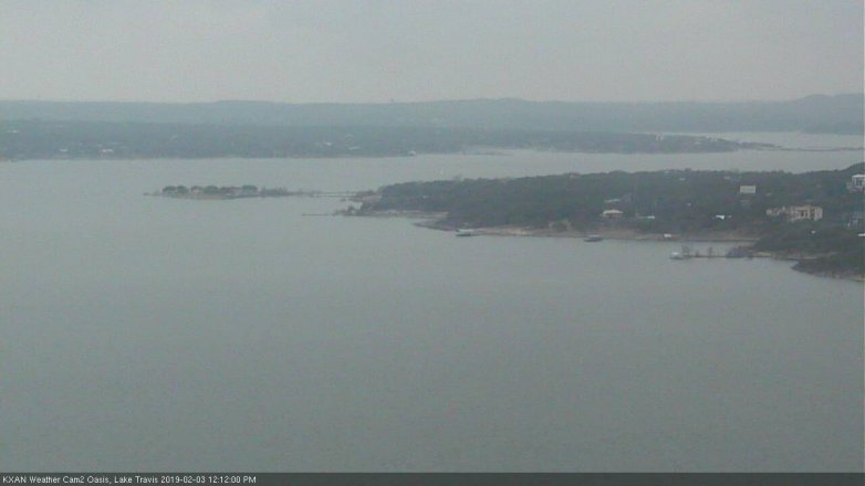 Lake Travis webcam, February 3, 2019 11:15 AM CT
