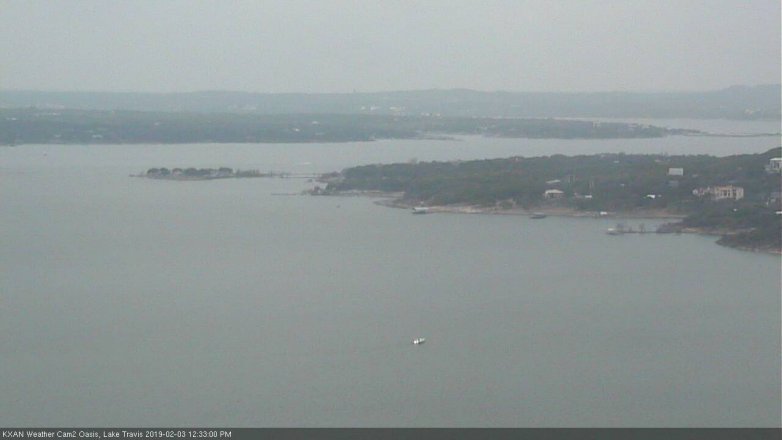 Lake Travis webcam, February 3, 2019 11:35 AM CT