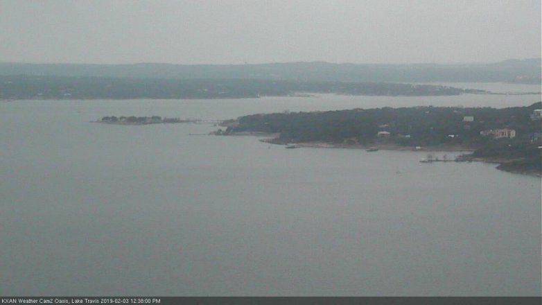 Lake Travis webcam, February 3, 2019 11:40 AM CT