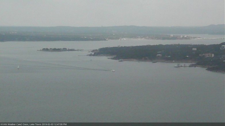 Lake Travis webcam, February 3, 2019 11:50 AM CT